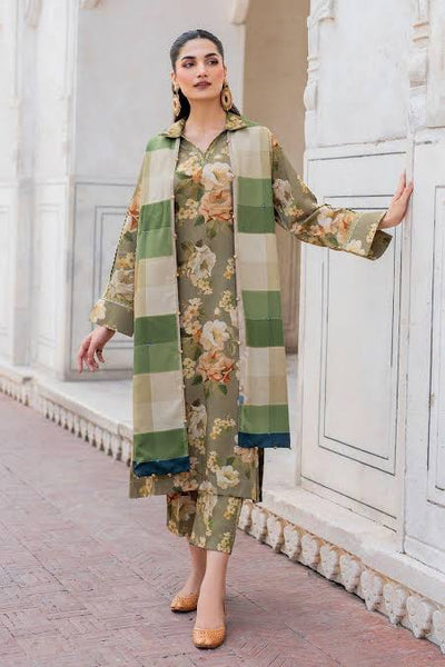 Karandi 3 Piece Printed Dress - 334