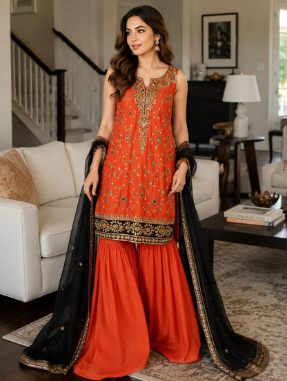 Summer Unstitched 3PCs Embroidered Lawn Dress  - 466