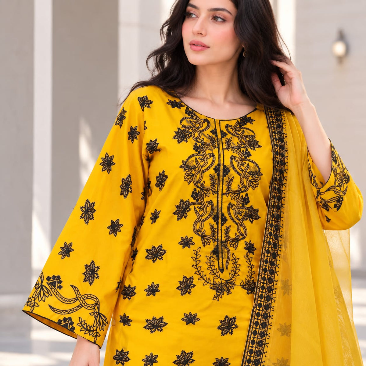 Summer Stitched 3PCs Embroidered Lawn Dress   - TS 17