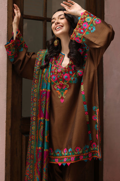 Lawn 3 Piece Embroidered Dress - 382