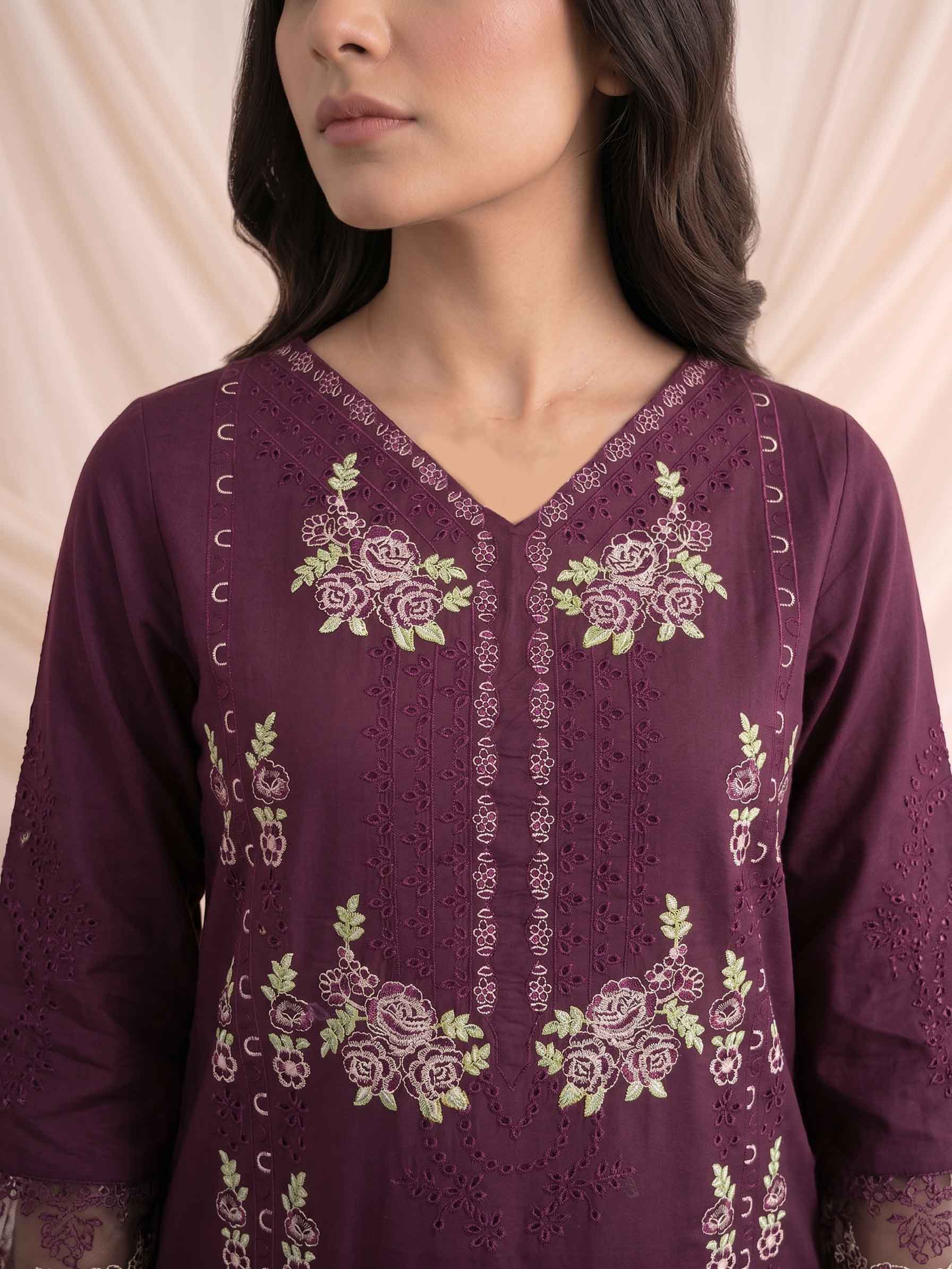 Summer Stitched 3 Piece Embroidered Lawn Dress - TS 02