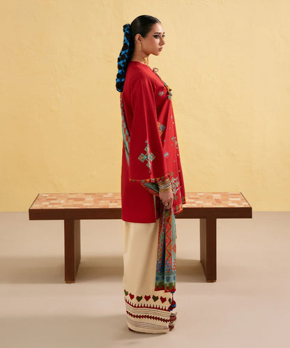 Dhanak 3 Piece Embroidered Dress - 406