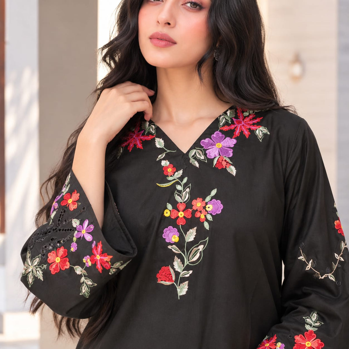 Summer Stitched 3 Piece Embroidered Lawn Dress - TS 08