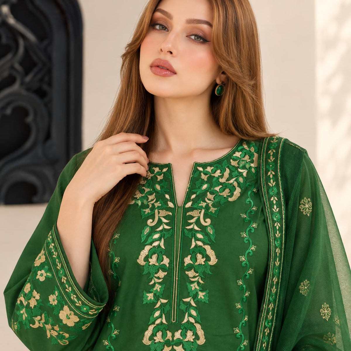 Summer Stitched 3PCs Embroidered Lawn Dress  - TS 18