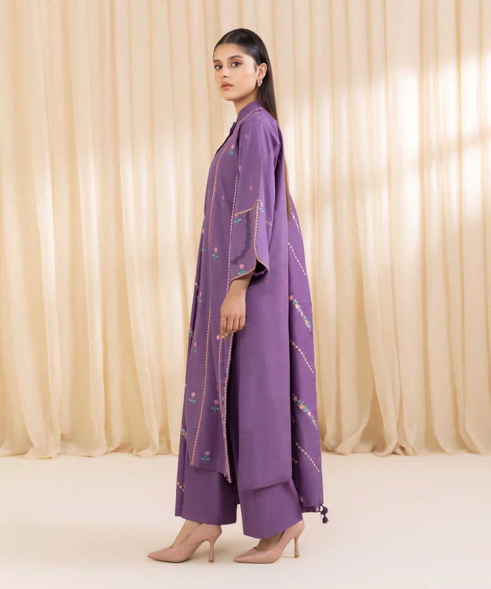 Winter 3PC Dhanak Embroidered Suit - 428