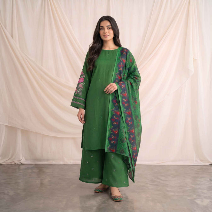 Summer Stitched 3PCs Embroidered Lawn Dress - TS 09