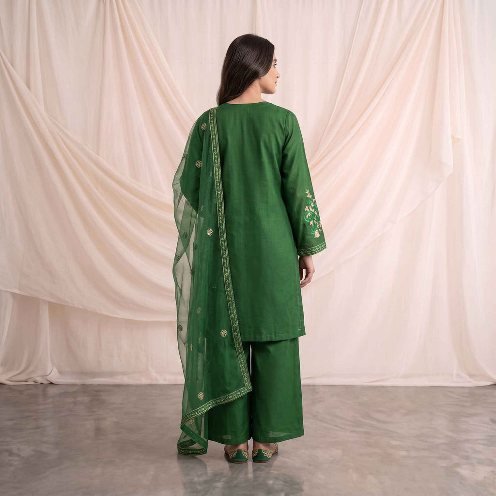 Summer Stitched 3PCs Embroidered Lawn Dress  - TS 18