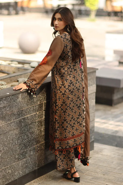 Winter 3PC Karandi Digital Print Dress - 432