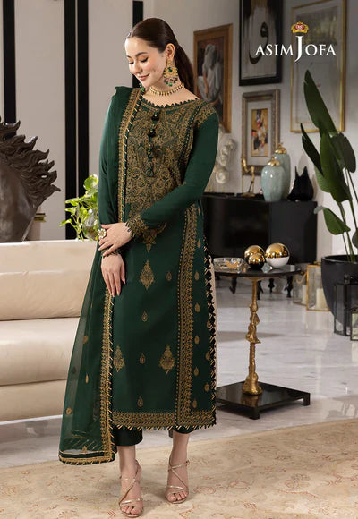 unstitched 3 piece embroidered Dhanak Winter suit -219