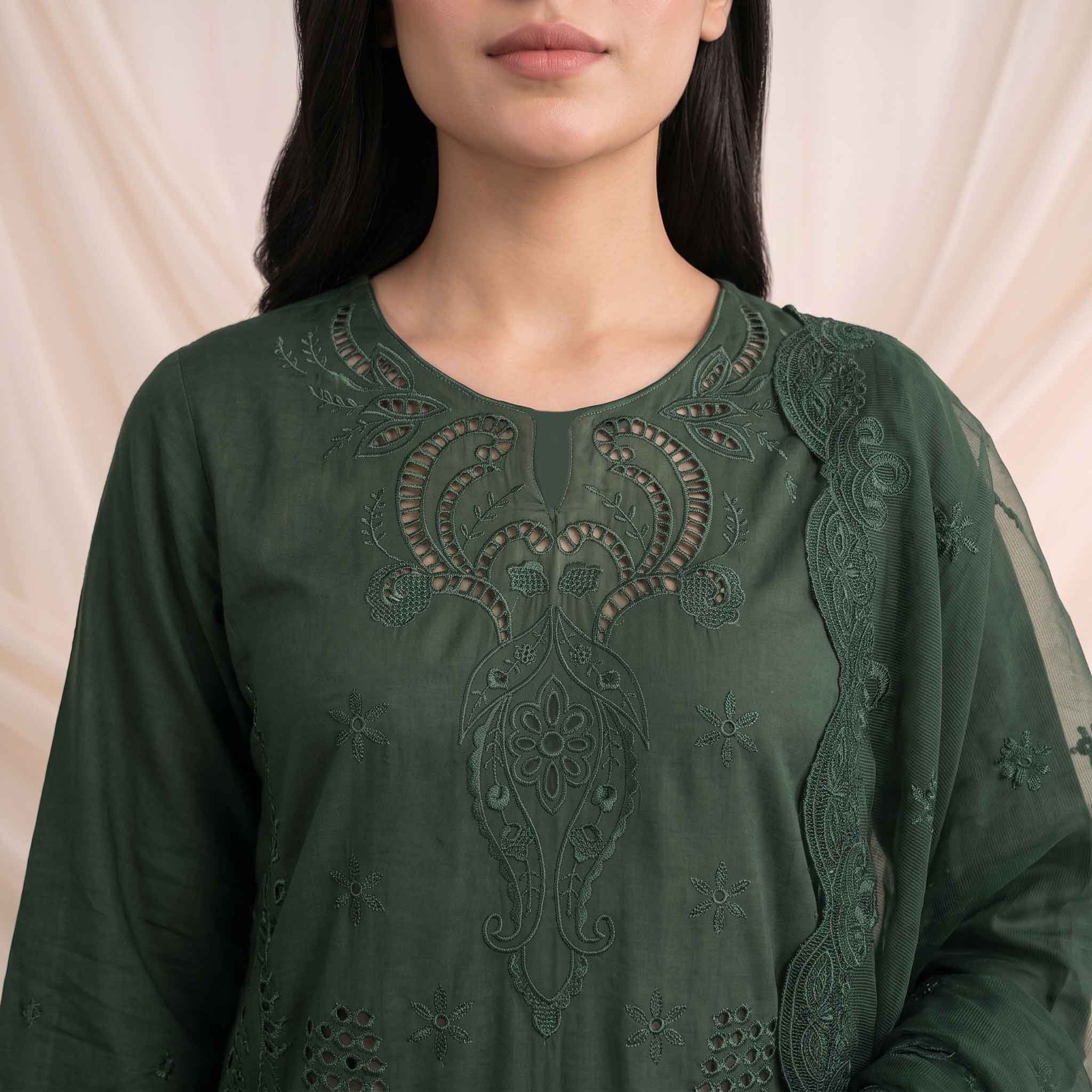 Summer Stitched 3PCs Embroidered Lawn Dress   - TS 05
