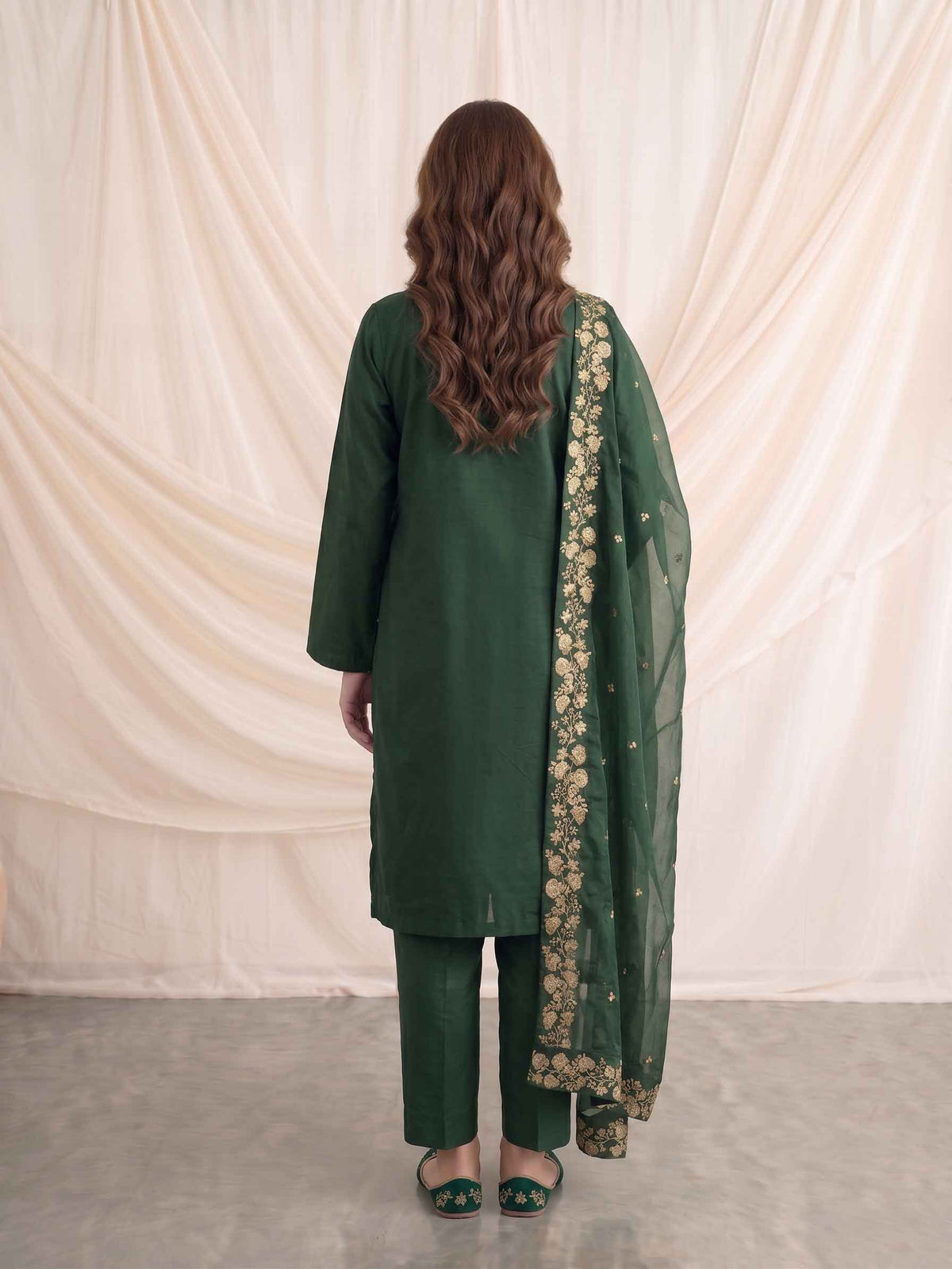Summer Stitched 3PCs Sequin  Embroidered Lawn Dress  - TS 13