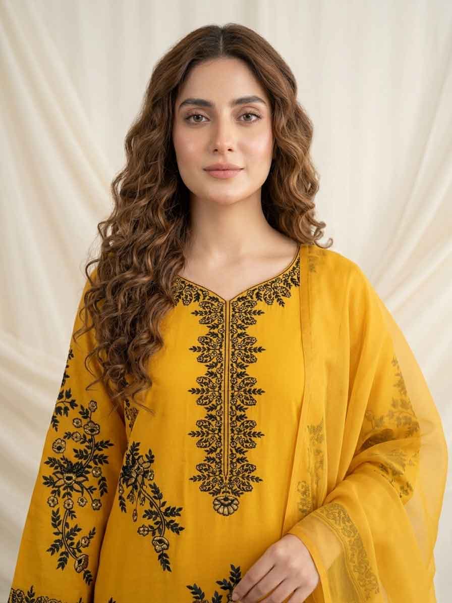 Summer Stitched 3PCs Embroidered Lawn Dress  - TS 16