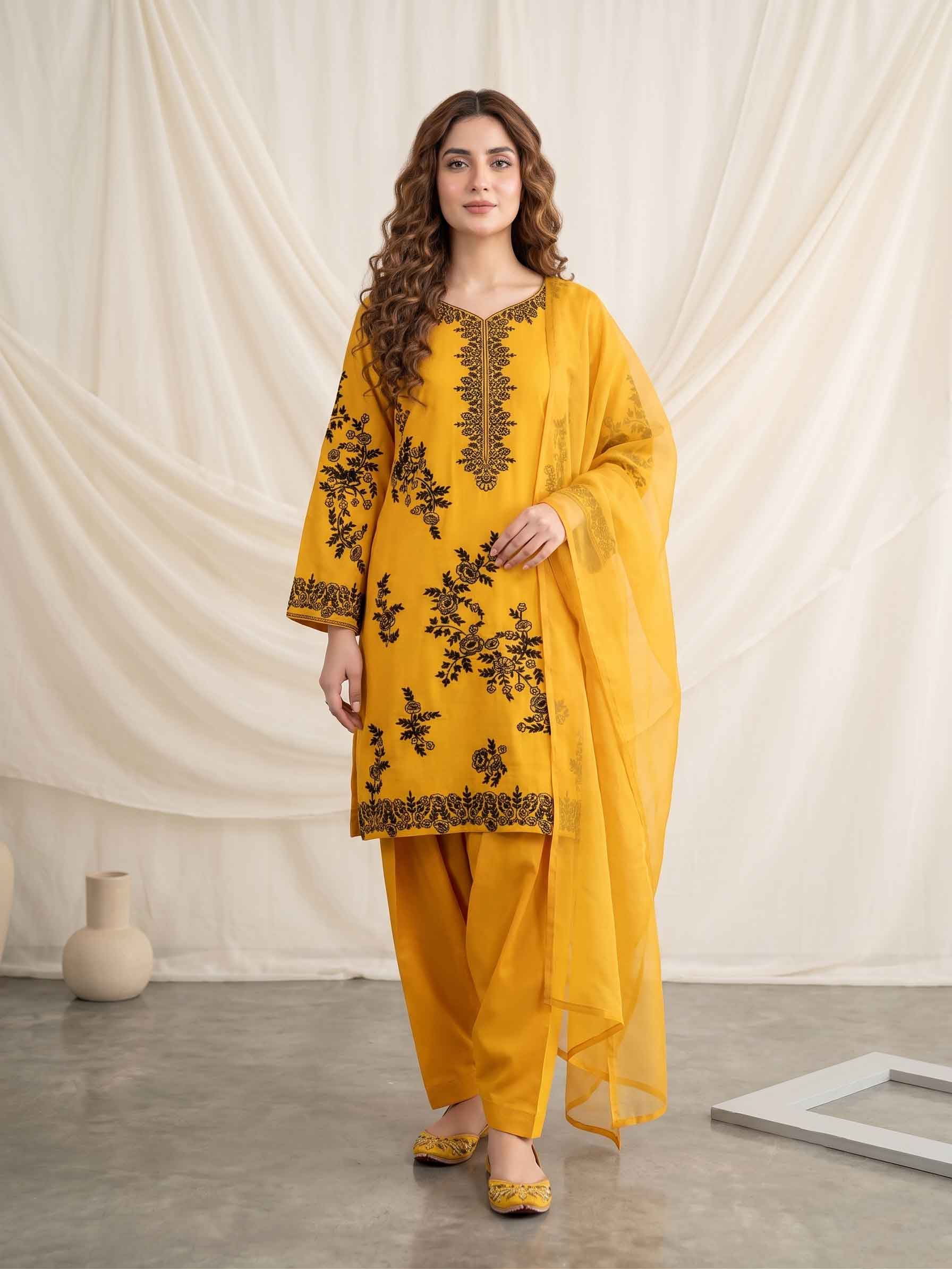 Summer Stitched 3PCs Embroidered Lawn Dress  - TS 16