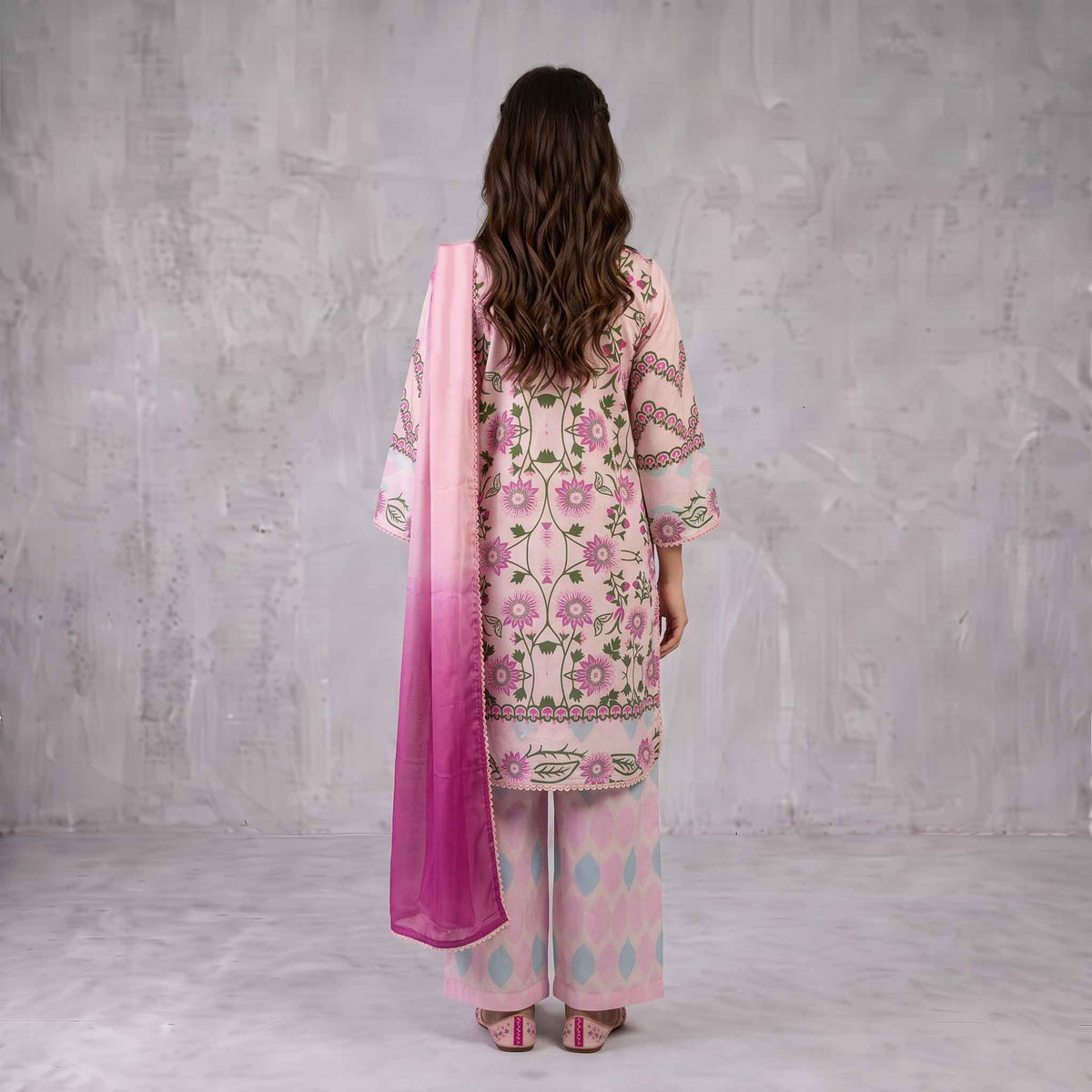 Winter Stitched 3PCs Digital Printed Karandi Dress - TW 01
