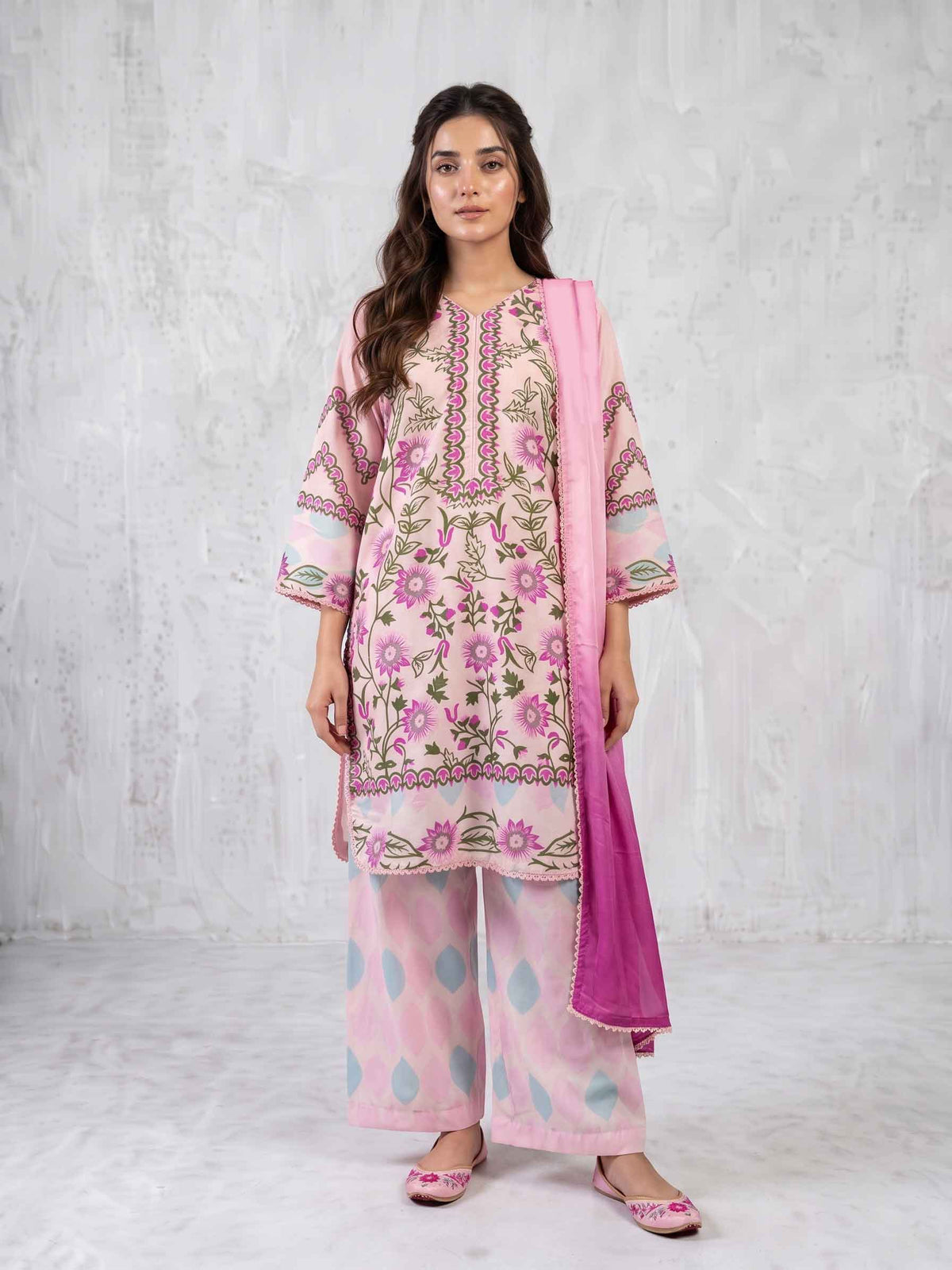 Winter Stitched 3PCs Digital Printed Karandi Dress - TW 01