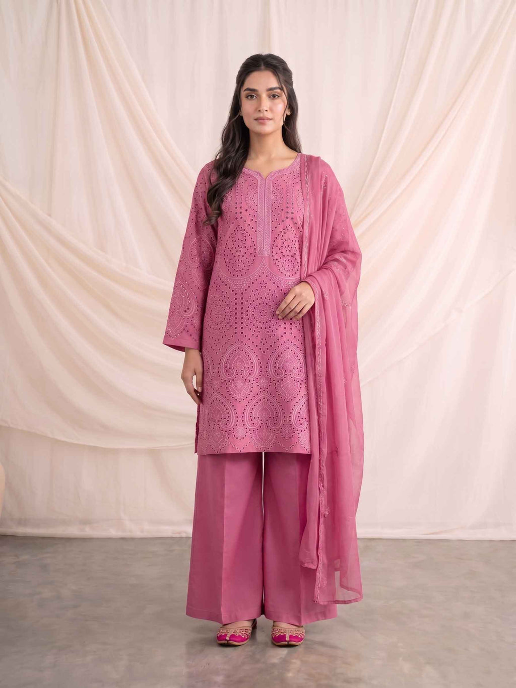 Summer Stitched 3PCs Embroidered Lawn Dress   - TS 07