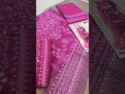 Lawn 3 Piece Embroidered Dress - 144