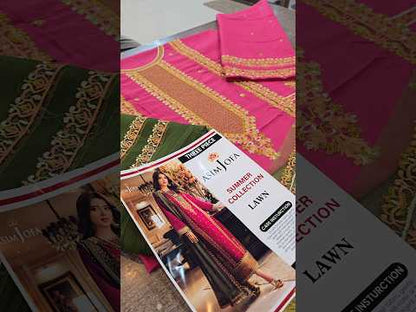Lawn 3 Piece Embroidered Dress -154