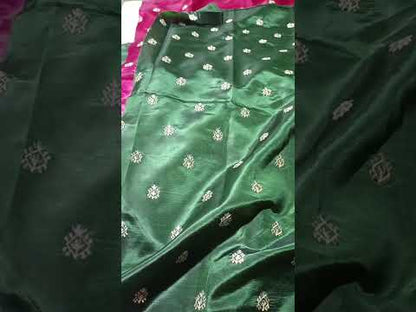 Kataan Silk 3 Piece Embroidered Lehenga - 389