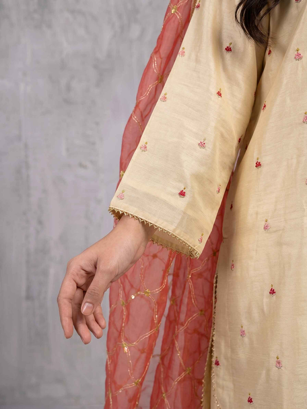 Winter Stitched Kataan Silk 3pc Embroidered Dress - TW 12