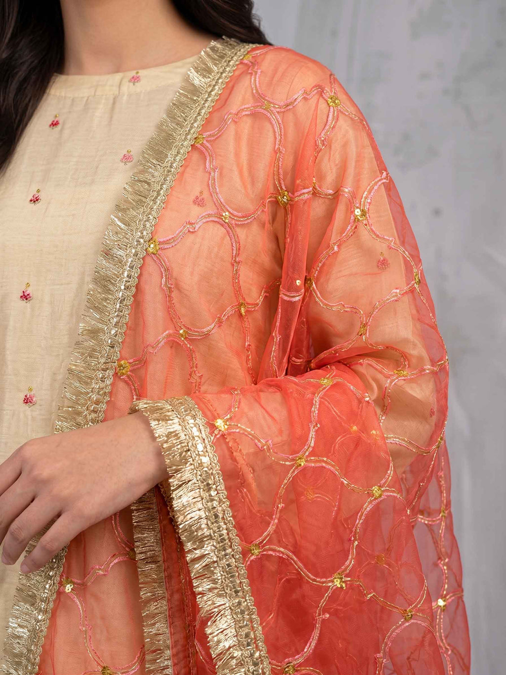 Winter Stitched Kataan Silk 3pc Embroidered Dress - TW 12