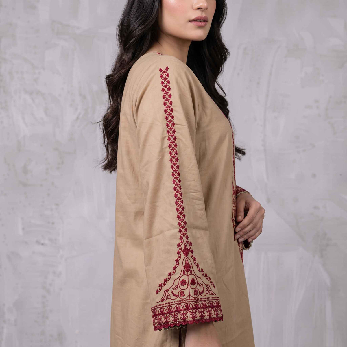 Winter Stitched 3PC Dhanak Embroidered Dress- TW 21