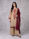 Winter Stitched 3PC Dhanak Embroidered Dress- TW 21