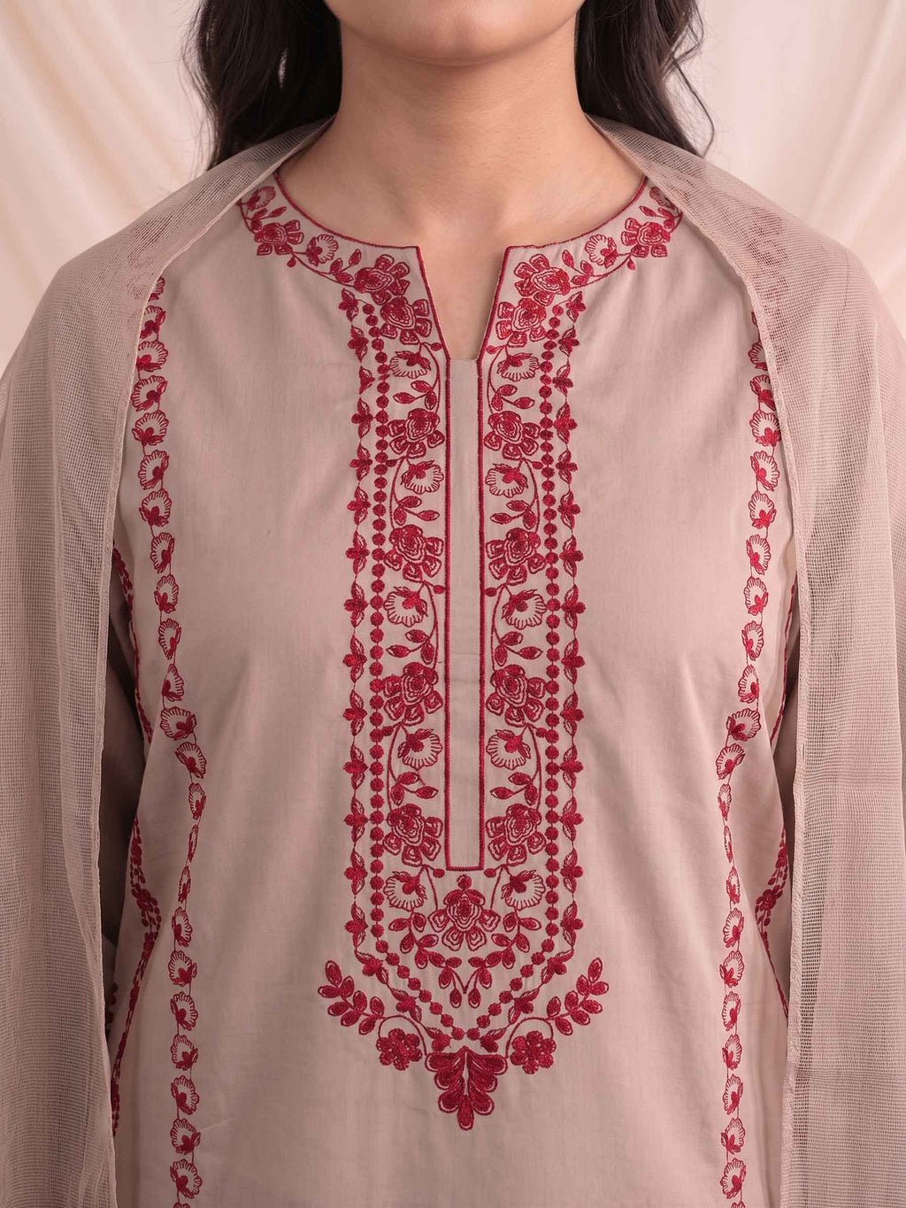 Summer Stitched 3 Piece Embroidered Lawn Dress - TS 10