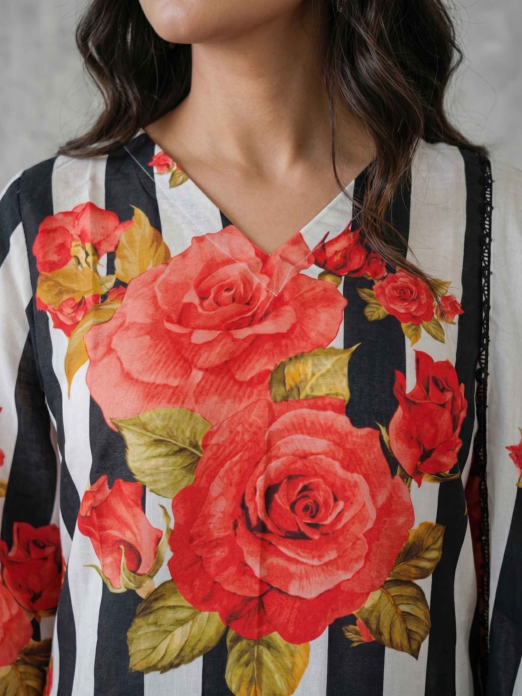 Winter Stitched 3PC Karandi Digital Print Dress - TW 07